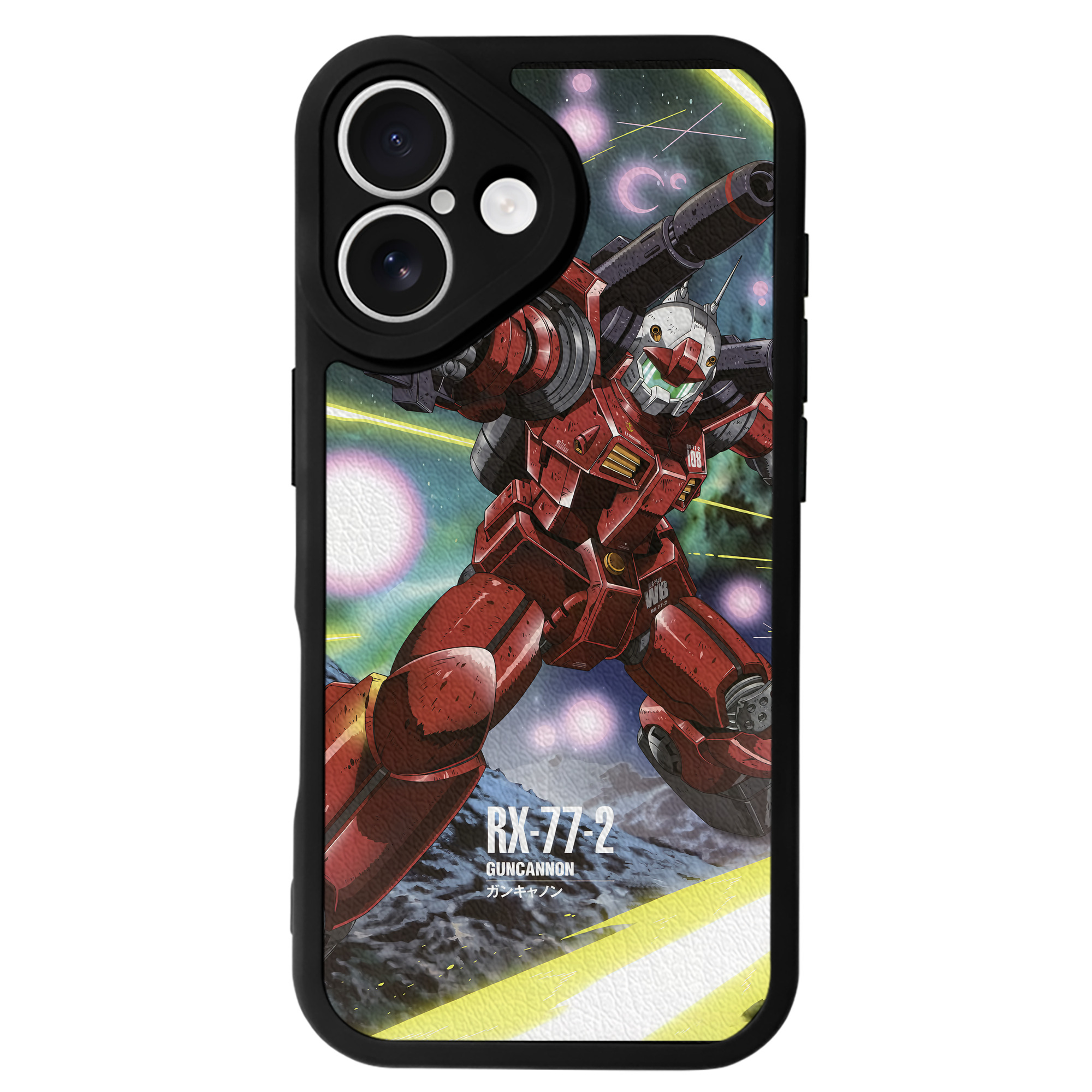 （画像用） 機動戦士ガンダム Mobile Suit Gundam 【iPhone 16シリーズ対応】シリコンスマホケース（レザー調） 材質：シリコン